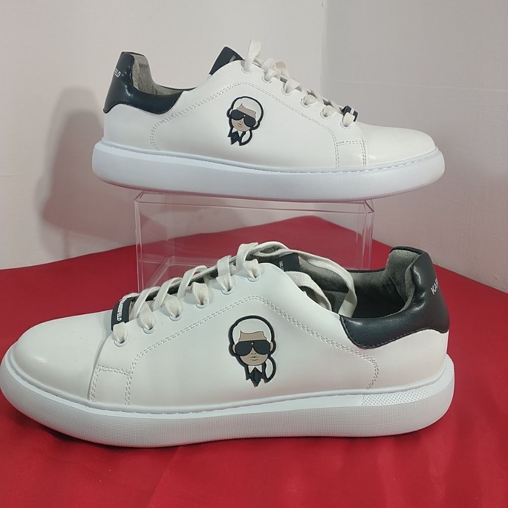 Karl Lagerfeld Mens SZ 13M Paris 3D Karl Head White/Black. - Picture 4 of 11
